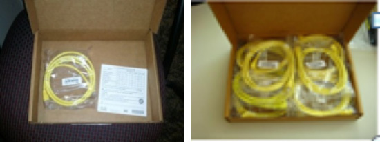 Before and after cable packaging