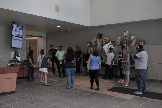 Cisco Raleigh Building 11 with logo art.