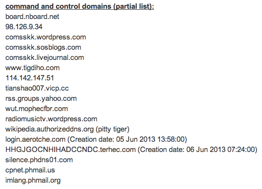 IoCs published by malwaretracker.com.