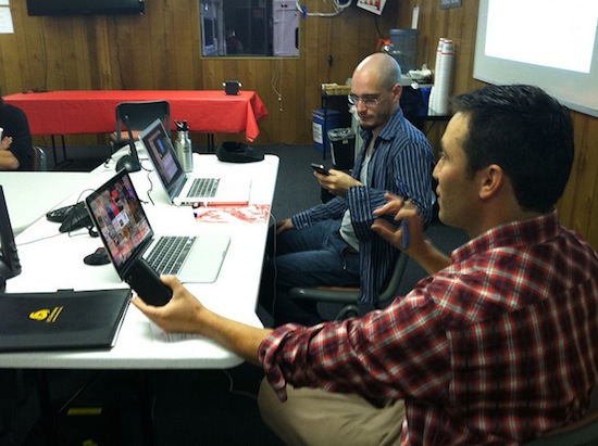 Representatives from the American Red Cross participate in a user testing session for Watchfire, a volunteer recruitment and management application.