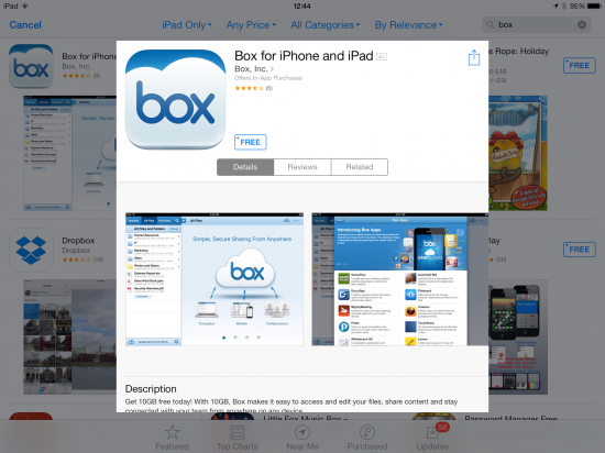 Figure 2: Example of a public App often used for business purposes