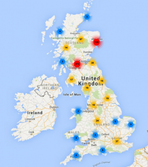 Snow sports sphere of influence: Where do Scottish snow sports participants come from? (Source: Snowsport Scotland)